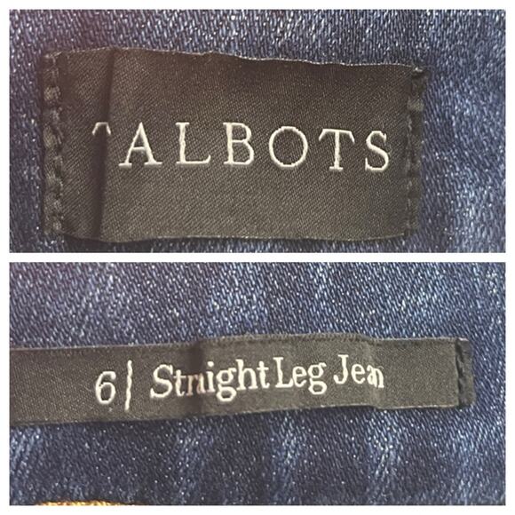 Talbots Jeans Straight Leg Dark Wash Mid Rise Classic Stretch Women’s Size 6 - Picture 8 of 10